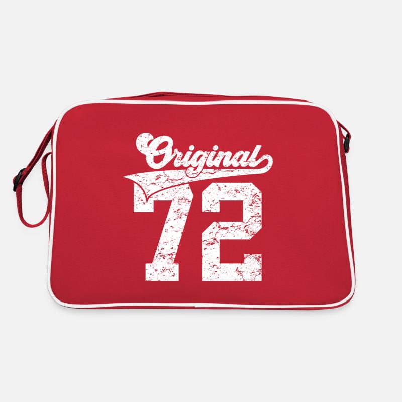 54. GEBURTSTAG 1972 ORIGINAL 72 - Retro Tasche - Rot/Weiß