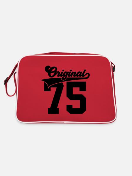 51. GEBURTSTAG 1975 ORIGINAL 75 - Retro Tasche - Rot/Weiß