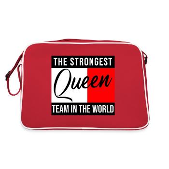 Queen King Queen Tenue de couple - Sac Retro - rouge/blanc - Dos