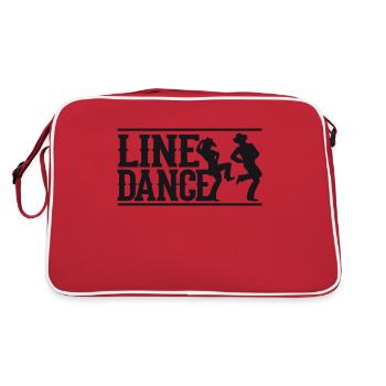 Line dance country music western cowboy girl - Retro Bag - red/white - Back