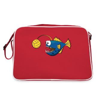 Anglerfisch Wasserball - Retro Tasche - Rot/Weiß - Hinten