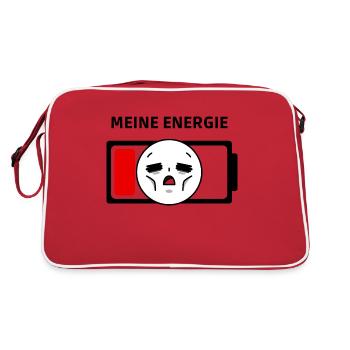 MEINE ENERGIE - Retro Tasche - Rot/Weiß - Hinten
