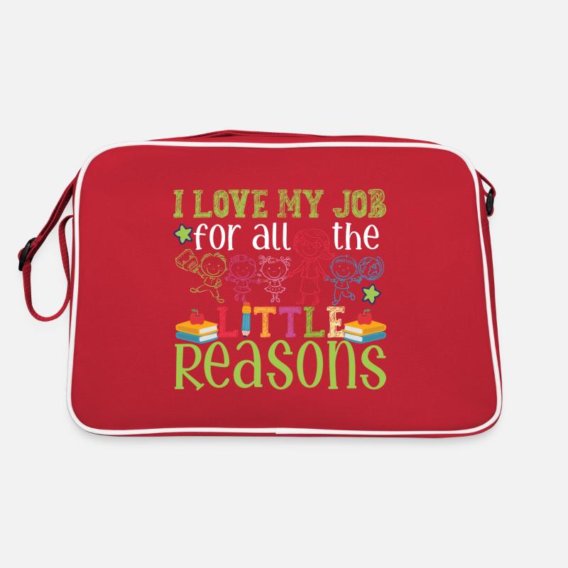Erzieherin Kindertagesstätte - Retro Tasche - Rot/Weiß