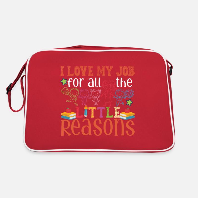 Professeur Montessori d’enseignement mignon - Sac Retro - rouge/blanc