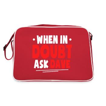 Funny Dave Shirt - Retro Bag - red/white - Back