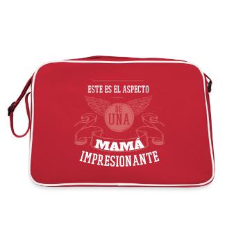 Maman Mère Cadeau d’anniversaire - Sac Retro - rouge/blanc - Dos