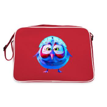 Poulet Poulet Mignon poussin en bleu - Sac Retro - rouge/blanc - Dos