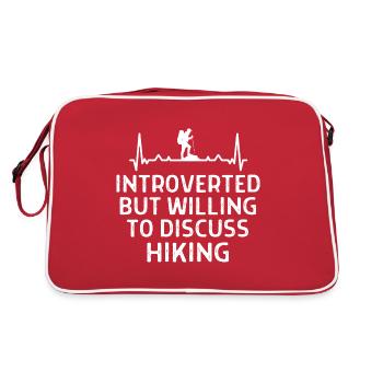 Klettern Kletterer Hiking Sprüche Geschenk - Retro Tasche - Rot/Weiß - Hinten
