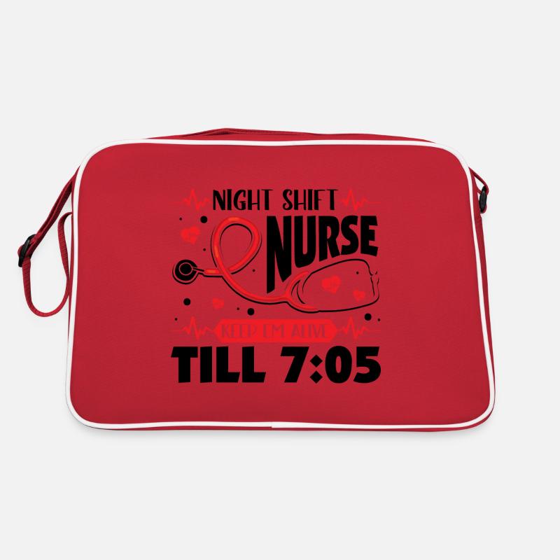 Night Shift Nurse Keep Em Alive Till 7 05 Retro Tasche