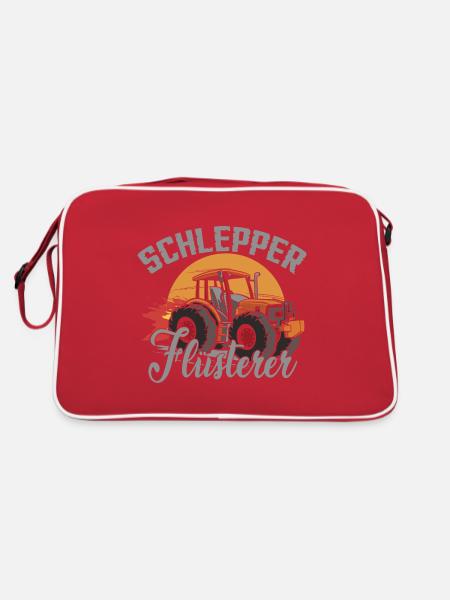 Schlepper Flüsterer - Retro Tasche - Rot/Weiß