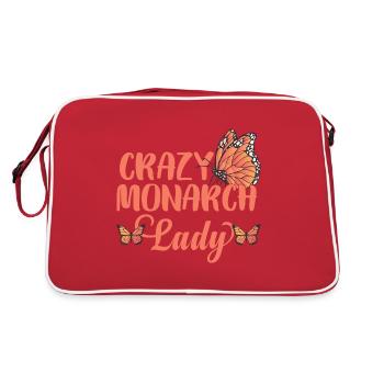 Monarque Femmes Papillon Drôle - Sac Retro - rouge/blanc - Dos
