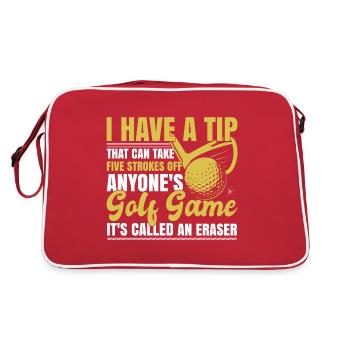 Drôle de joueur de golf Golfeur - Sac Retro - rouge/blanc - Dos