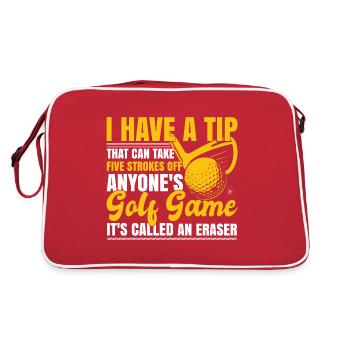 I Have A Tip Golf Funny - Retro Bag - red/white - Back