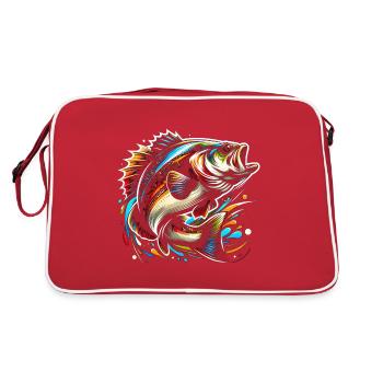 Poisson bar - Sac Retro - rouge/blanc - Dos