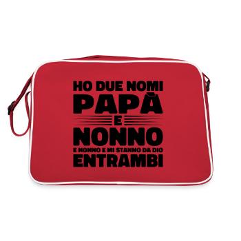 Papa et grand-père - Sac Retro - rouge/blanc - Dos