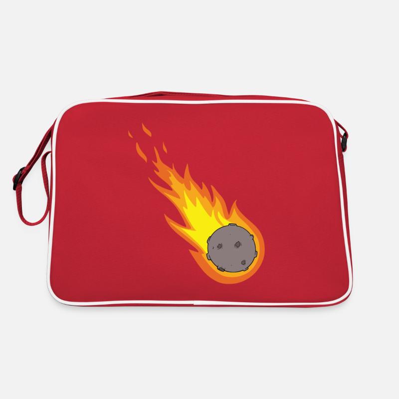 Flaming Meteor Comet Space Retro Tasche
