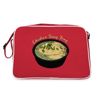 Soupe au poulet Soupe au poulet excellente idée cadeau - Sac Retro - rouge/blanc - Dos