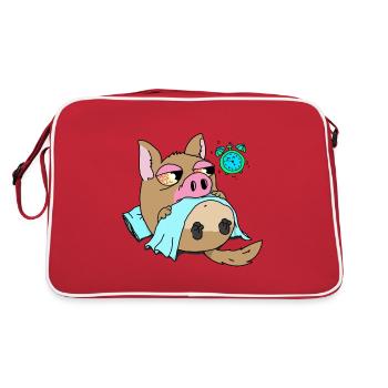 idée de cadeau chien intérieur de porc pour de nouvelles intentions - Sac Retro - rouge/blanc - Dos
