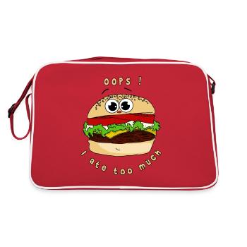 Oops I ate too much gift idea - Retro Bag - red/white - Back
