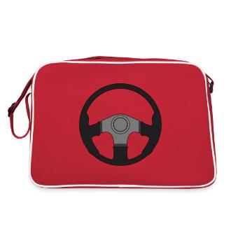 Volant de voiture conduite idée de cadeau taxe sur les véhicules - Sac Retro - rouge/blanc - Dos