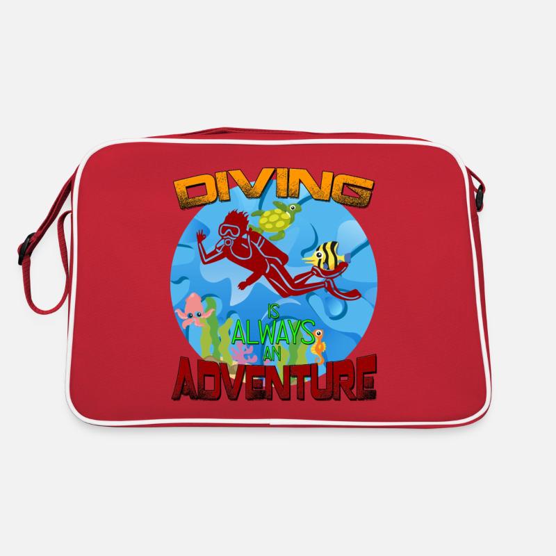 Taucher Tauchen Retro Tasche