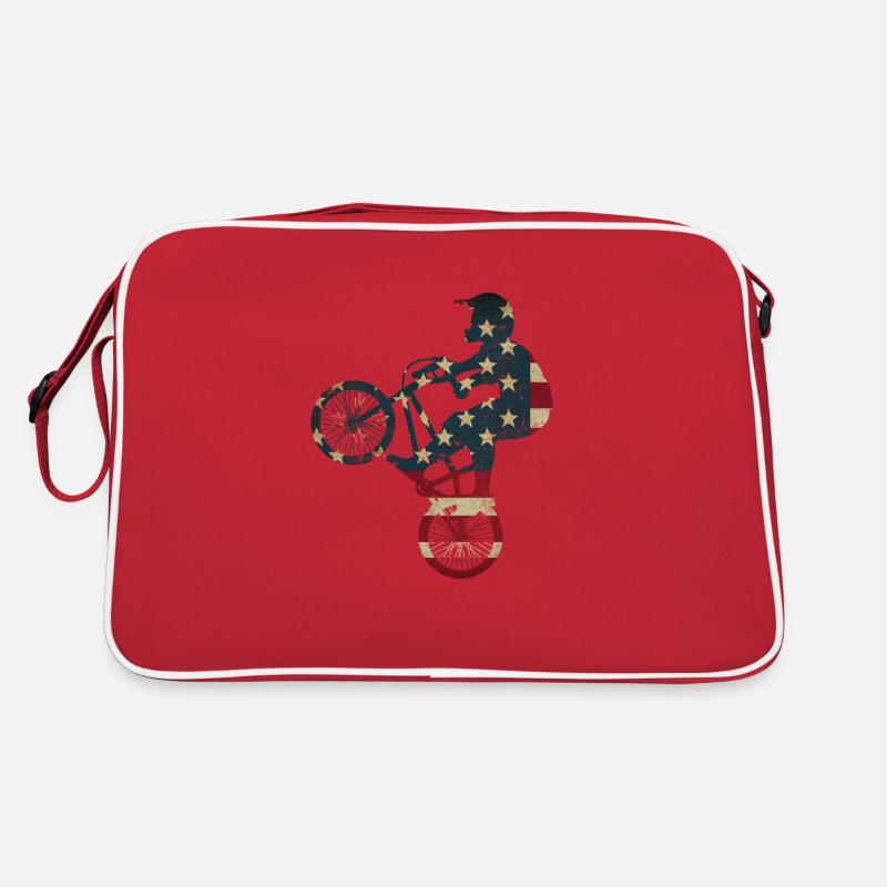 BMX BMXer - Retro Tasche - Rot/Weiß