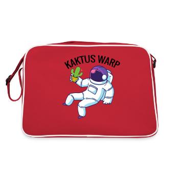 Cactus Warp Space T-Shirt - Retro Bag - red/white - Back