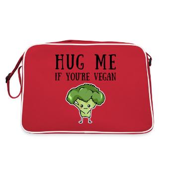 Broccoli Vegan Veggie Comic Chibi Cadeau - Sac Retro - rouge/blanc - Dos