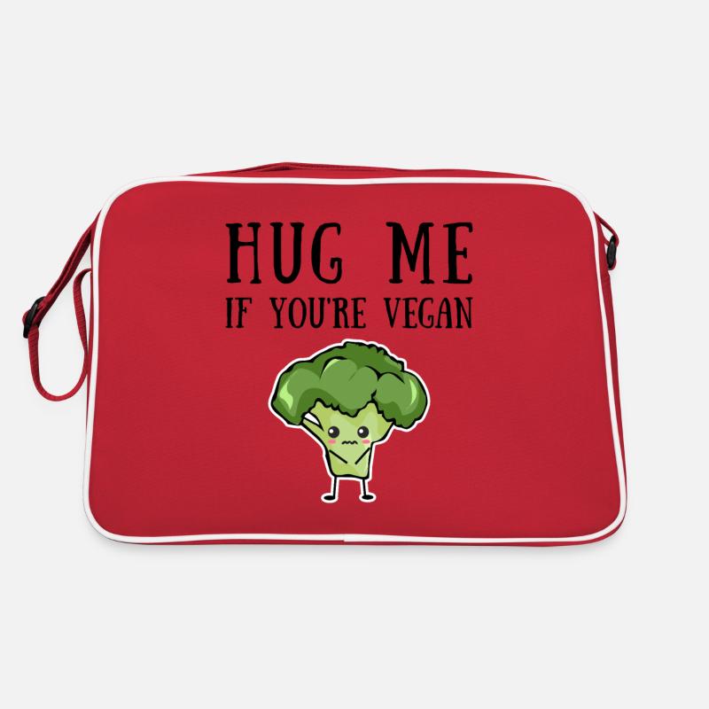 Broccoli Veganer Veggie Comic Chibi Geschenk Retro Tasche