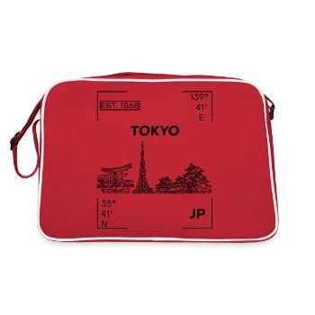 Tokyo - Retro Bag - red/white - Back