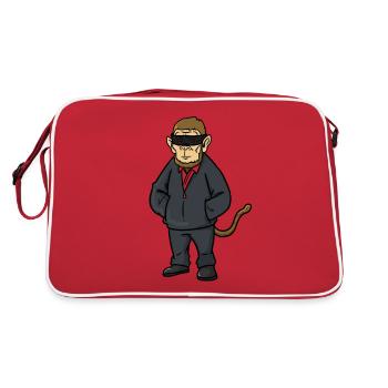 Robber Leader Monkey, monkey - Retro Bag - red/white - Back
