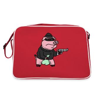 Robber Pig, robber pig - Retro Bag - red/white - Back