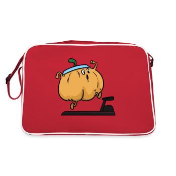 Squash workout, pumpkin, pumpkin - Retro Bag - red/white - Back