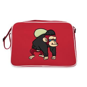 Singe babouin singe babouins singe - Sac Retro - rouge/blanc - Dos