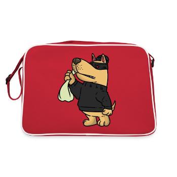 Dog Robber, dogs robber - Retro Bag - red/white - Back