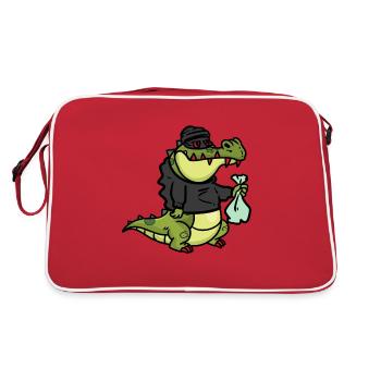 Alligator robber, Aligator robber - Retro Bag - red/white - Back