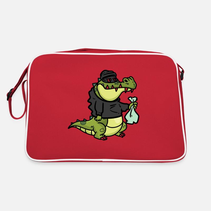 Alligator robber, Aligator Räuber Retro Tasche
