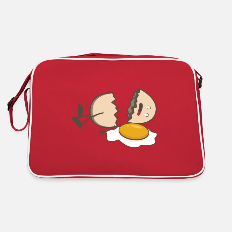 Kaputtes Ei . broken Egg Retro Tasche