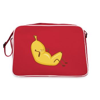 Banana Curl-ups Banane sport - Retro Tasche - Rot/Weiß - Hinten