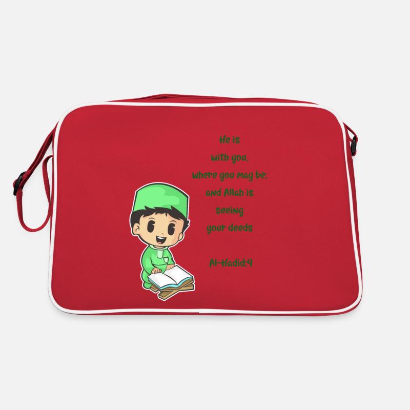 Coran Sourate verset Allah Allah Islam Cadeau Musulman Sac Retro