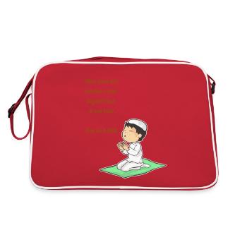 Koran Surah verse Allah Allah Islam Muslim Gift - Retro Bag - red/white - Back