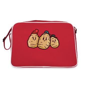 Pommes de terre dans le capot, pommes de terre dans le capot - Sac Retro - rouge/blanc - Dos