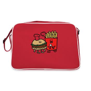 Chef Burger et Frites - Sac Retro - rouge/blanc - Dos