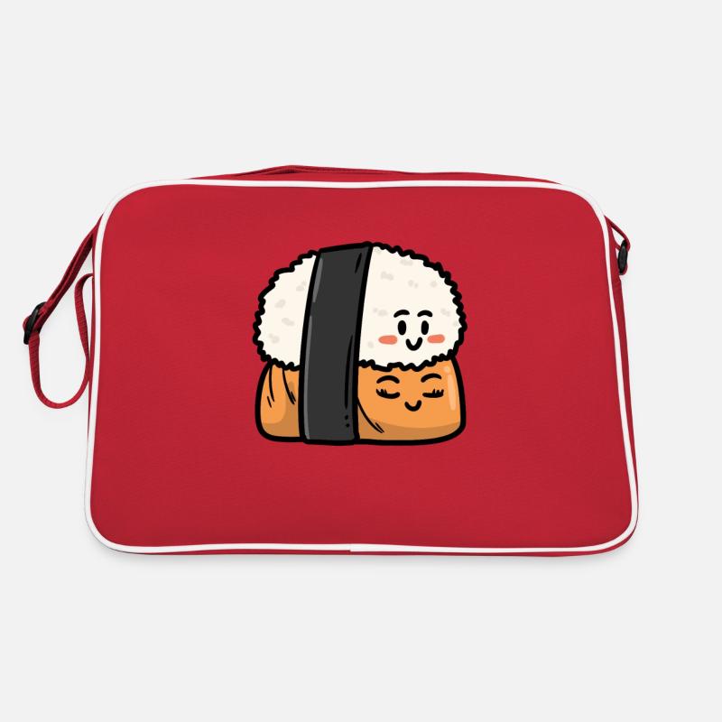 Sushis Love , Cute - Retro Tasche - Rot/Weiß