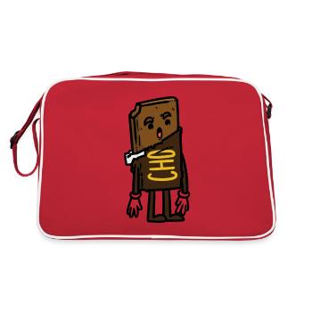 Chocolate Bite, chocolate - Retro Bag - red/white - Back