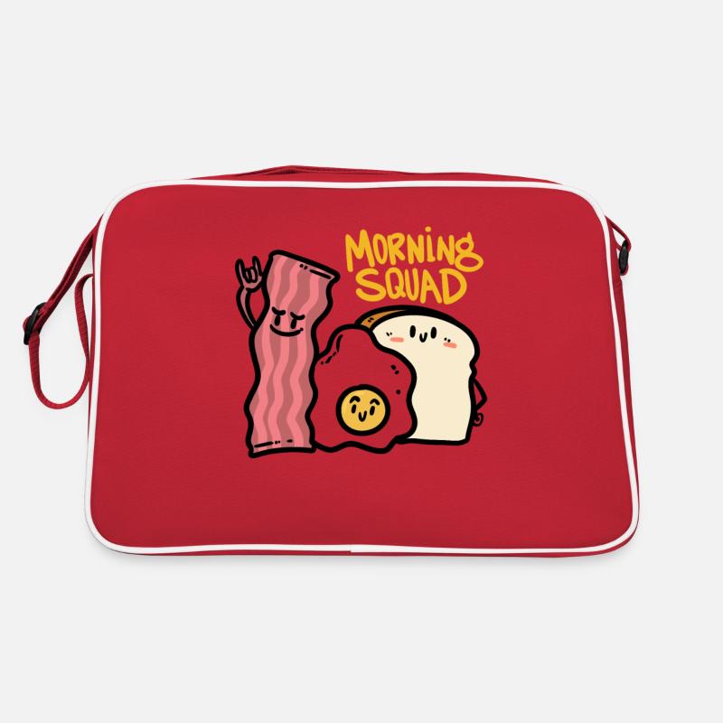 Morning Squad, Bacon, egg and bread Retro Bag