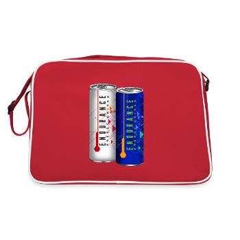 Boisson énergisante avec idée d'endurance et de puissance - Sac Retro - rouge/blanc - Dos