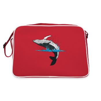 mammifère sauteur Idée cadeau pour les amoureux de la nature - Sac Retro - rouge/blanc - Dos