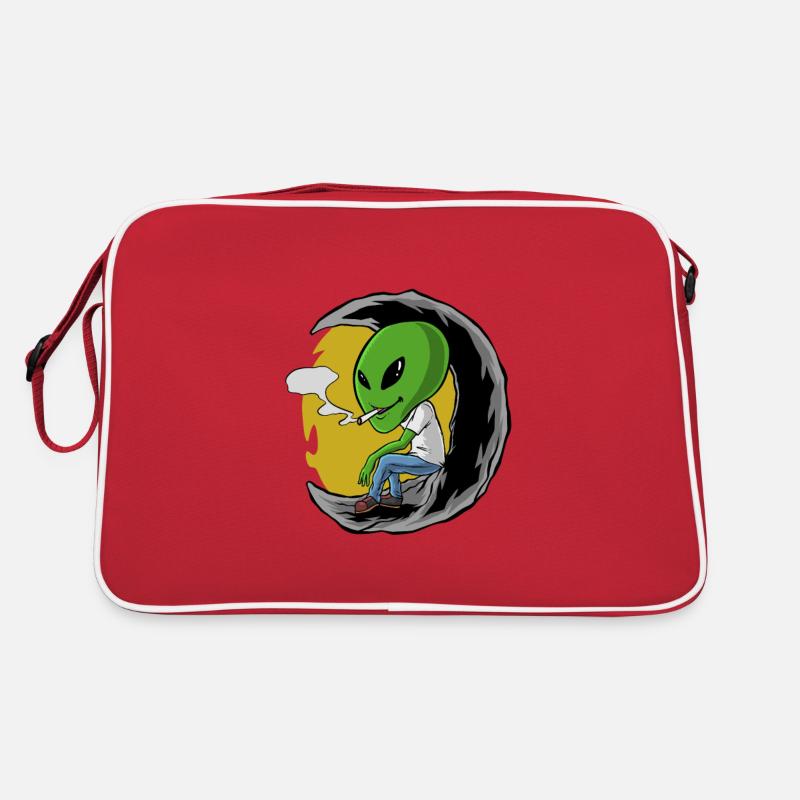 Cigarette alien fumer de l'herbe Sac Retro