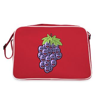 Raisins Raisins Vin Cadeau Vigne Raisin - Sac Retro - rouge/blanc - Dos